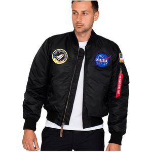 Alpha Industries - Heren Bomberjack - Zwart - Nylon - Met Patches