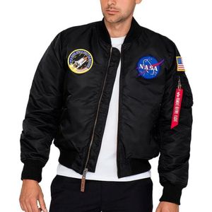 Alpha Industries - MA-1 VF NASA - Jas - Zwart - Nylon