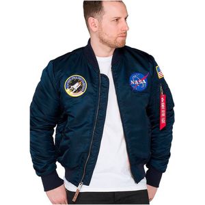 Alpha Industries - MA-1 VF NASA - Jas - Zwart - Nylon