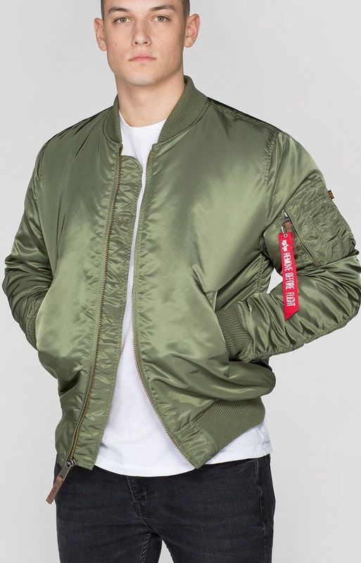 Alpha Industries MA-1 VF 59 lang bomberjack voor heren Sage-Green