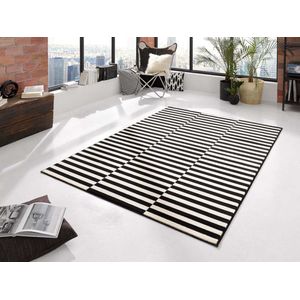 HANSE Home Teppich "Panel", rechteckig, 9 mm Höhe, Kurzflor, Läufer, Streifen, Linien, ringsum gekettelt, robust