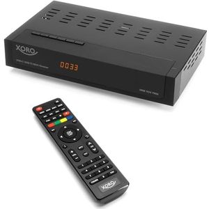 Xoro HRM 7670 TWIN Full HD HEVC DVB-T/T2/C Combi-ontvanger (HDTV, HDMI, mediaspeler, USB 2.0, LAN, PVR Ready, 12 V) zwart