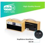 Xoro - DAB 250IR - Internet Radio - DAB+ - FM - Bluetooth - Licht Houtdesign
