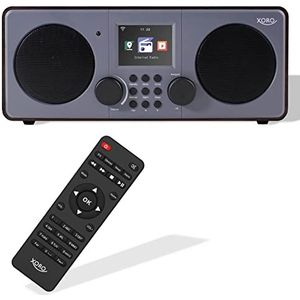 XORO DAB 600 IR V3 DAB+/FM internetradio met wifi, 2 x 5 W RMS, USB 2.0, app-bediening, Bluetooth, Spotify Connect, AUX, wekfunctie, weerstation