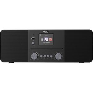 XORO HMT 620 All-in-One stereo internetradio met cd-speler, DAB+/FM-radio, wifi, Bluetooth, Spotify Connect, MP3 USB-speler, netwerkstreaming, app-bediening, zwart