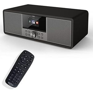 XORO HMT 600 V2 - All-in-One Internetradio mit WLAN, CD-Player, DAB+/FM Radio, Bluetooth, Podcast, USB MP3 Mediaplayer, Spotify Connect, MP3-Streaming (UPnP) Schwarz