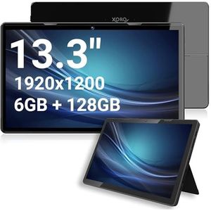 XORO - MegaPAD 1333 - Tablet - Zwart - LCD IPS FHD - Android 13 - 6 GB RAM - 128 GB