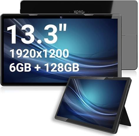 XORO - MegaPAD 1333 - Tablet - Zwart - LCD IPS FHD - Android 13 - 6 GB RAM - 128 GB