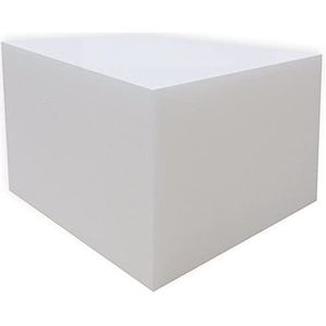 Dibapur® Orthopedische tussenwervelschijfkubus, wit (zonder overtrek), 50 x 45 x 35 cm, trapondersteuningskubus, trapbed, revalidatie, orthopedisch koudschuim, posituurkussen, steunkussen, traplager