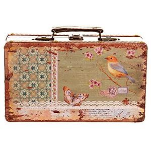 KD 1290 koffer, kofferset, houten kist, schatkist, kist, piratenkist, klein meubel, maat M 26 cm