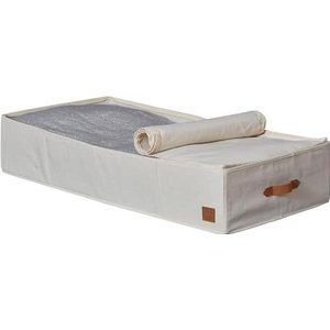 LOVE IT STORE IT Premium commode voor onderbed, hoogwaardige stof, extra stabiel, beige, 90 x 45 x 18 cm