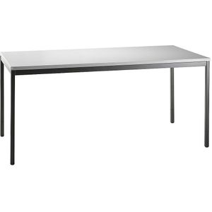 LENA - Bureau, b x d = 1600 x 800 mm, 2 onderkasten mogelijk, lichtgrijs