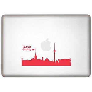 Apfelkleber - Apple MacBook sticker ""I Love Stuttgart"" eenvoudig aan te brengen en te verwijderen voor MacBook Air 11 & 13 inch PRO 13 & 15 inch, Meerkleurig