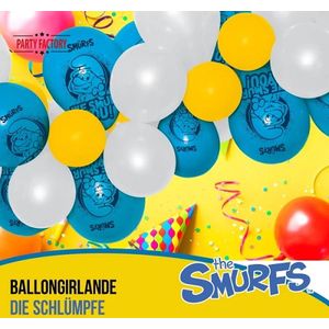 De smurfen - ballonnen slinger - 60 latex balonnen - ca. 4 meter
