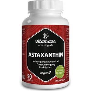 Astaxanthine - Capsules - 4 mg - Veganistisch - 90 Capsules - Voedingssupplement