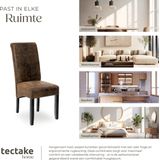 Eetkamerstoel, ergonomisch, massief hardhout - oud bruin, Set van 2