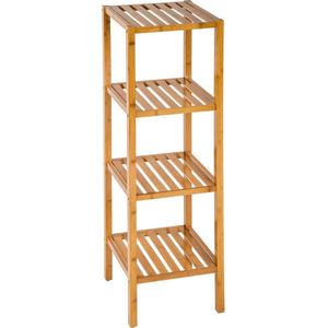 5Five Badkamer rekje - 4 levels - Acaciahout - 27 x 16 x 88 cm | Leen Bakker 5Five Badkamer rekje - 4 levels - Acaciahout - 27 x 16 x 88 cm | Leen Bakker