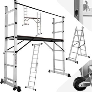 Multisteiger - Zilver - 4 in 1 Ladder voor Huis en Tuin