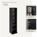tectake® CD DVD Regal, in Holzoptik, höhenverstellbare und herausnehmbare Zwischenböden, 90 x 21 x 20 cm
