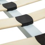 tectake® Metallbett, robustes Stahlgestell, bodenschonende Kunststoffkappen, 140 x 200 cm