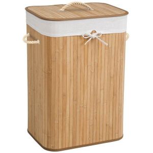 Bamboe wasmand incl. waszak - 72L - naturel