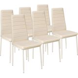 tectake® - 6 stuks eetkamerstoel , beige , eetkamerstoelen 401852