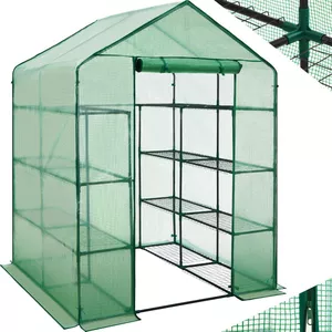 Relaxdays Tomatenkas XL – 170x200x82 Cm, Rond Dak, UV-bestendig, Met Ritsdeuren, Ideaal Voor Tomaten, Paprika En Sla