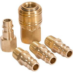 TecTake - Luchtdruk koppelingsset 1/4' 5 delig - 400158