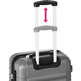 tectake® - Kofferset trolleyset handbagage reiskoffer - 4 delig - ABS hardshell - grijs - 402025