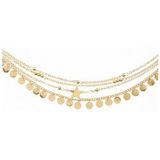 LASCANA Fußkette mit Anhänger Boho Layer Look, Mehrreihige Fußkette, Fu�ßketten Set, Fußkettchen mit Anhänger