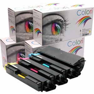 Set 4x Colori huismerk toner geschikt voor Kyocera TK-580 voor Kyocera Ecosys P6021 P6021cdn FS-C5150 FS-C5150DN P 6021 P 6021cdn FS C5150 FS C5150DN FSC5150 FSC5150DN TK580 TK-580K TK-580C TK-580M TK-580Y