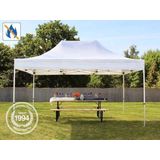 4x6 M Easy Up Partytent Vouwpaviljoen PVC Brandvertragen - PROFESSIONAL Alu 50 M - Wit