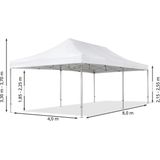 4x8 M Easy Up Partytent Vouwpaviljoen PVC Brandvertragen - PROFESSIONAL Alu 50 M - Wit