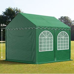 Partytent 3x4m PVC 800 donkergroen waterdicht Feesttent met Grondframe