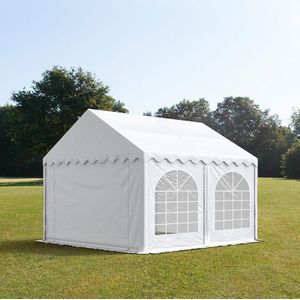 Partytent 3x5m PVC 750 wit waterdicht Feesttent met Grondframe