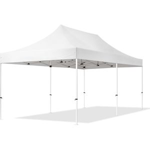 3x6m Easy Up Partytent Vouwtent - Zonder Zijwanden Paviljoen Stalen Frame Wit