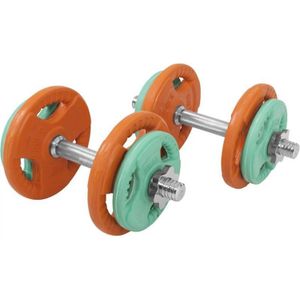 Gorilla Sports Dumbellset - Halterset - Gripper Gietijzer rubber coating - 20 kg