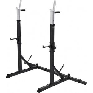 Gorilla Sports verstelbaar Squat Rack - Haltersteunen - Met Dipsteunen en safety spotters