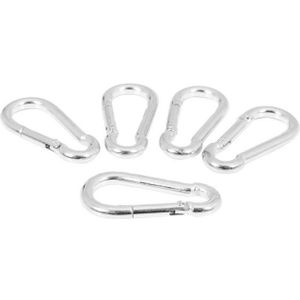 Gorilla Sports Karabijnhaken - 7 mm dik - Set van 5