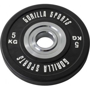 Gorilla Sports Bumper Plate - Halterschijf - 5 kg - Gripper Gietijzer 50 mm