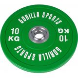 Gorilla Sports Bumper Plate - Halterschijf - 10 kg - Gripper Gietijzer - 50 mm