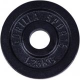 Halterschijf 1,25 kg Gietijzer Zwart - 31 mm