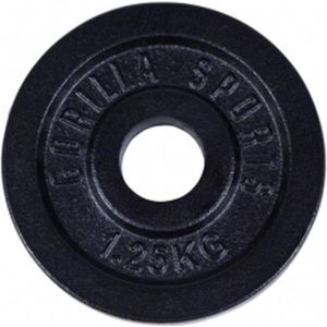 Halterschijf 1,25 kg Gietijzer Zwart - 31 mm
