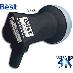 Best Satelliet LNB Enkel HG 101 Ultra Zwart 0,1dB (Enkele LNB, 40 mm), LNB, Zwart
