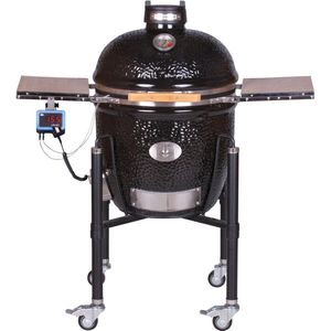 Keramikgrill Classic bbq Guru Edition PRO-Serie 2.0 Black ø 44 cm mit Gestell/Seitentische - Monolith