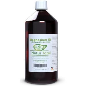 Natur Total 1000 ml magnesiumolie, magnesium spray voor massage I Optimal: 100% veganistisch, natuurlijk en zuiver I Zechstein magnesiumolie voor sport en massage