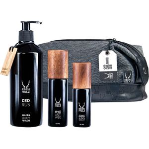 Ebenholz skincare Herencosmetica Gezichtsverzorging Gezichtsverzorgingsset Cedrus Hair & Body Wash 330 ml + Power Care Anti Age 60 ml + Firming Eye Serum 30 ml 1 Stk. (€ 123,13 / 1 stuks)
