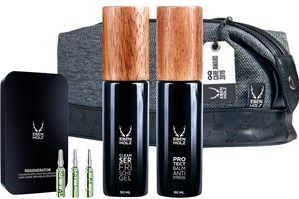 Ebenholz skincare Herencosmetica Gezichtsverzorging Gezichtsverzorgingsset Cleanser Fresh Gel 90 ml + Protect Balm Anti Stress 90 ml + Regenerator Ampoules 7 x 2 ml + Toilet Bag 1 Stk. (€ 132,48 / 1 stuks)