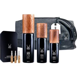 Ebenholz skincare Herencosmetica Gezichtsverzorging Anti-verouderingsverzorgingsset Cleanser Fresh Gel 90 ml + Perfector Ampoules 7 x 2 ml + Power Care 60 ml + Firming Eye Serum 30 ml + Toiletry Bag 1 Stk. (€ 183,83 / 1 stuks)