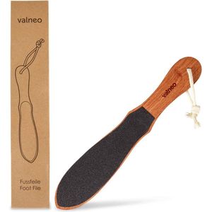 VALNEO Voetvijl van rozenhout, grof en fijn, eeltvijl, eeltverwijderaar, eeltrasp